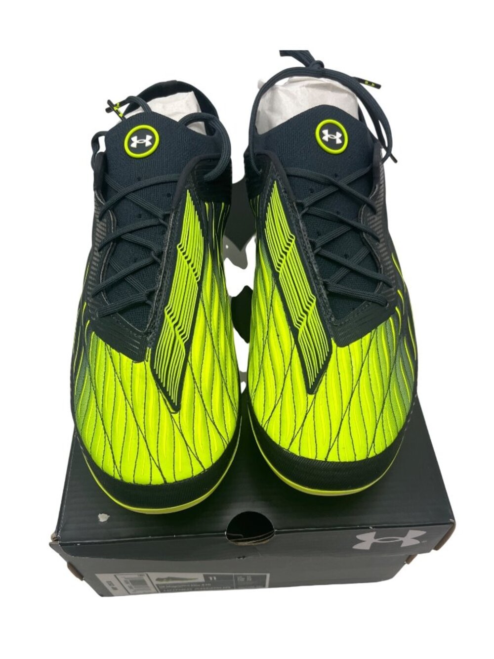 Under Armour Magnetico Elite 4 FG Soccer Cleats Size 11 Neon Yellow & Black C03